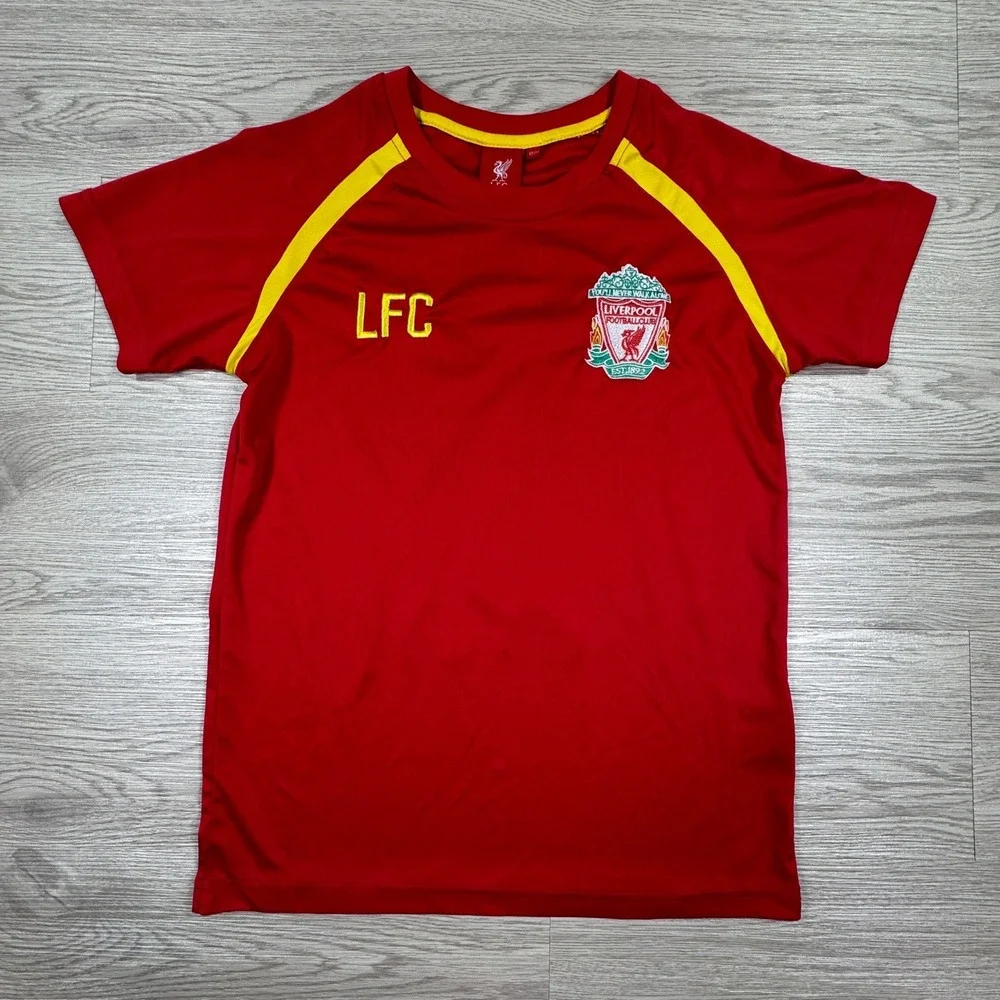 Liverpool FC Kids Jersey Mohamed Salah 11 Red Soccer Shirt Size 10/11 Yrs LFC